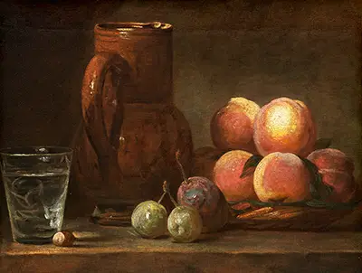 Fruit, Jug and a Glass Jean-Baptiste-Simeon Chardin